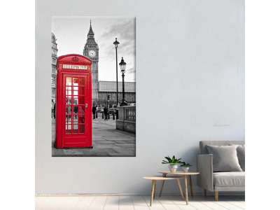 Cabina telefonica en Londres cuadro vertical