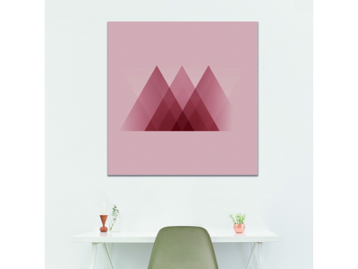 Triangulos rosa intenso