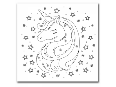 Unicornio con estrellas