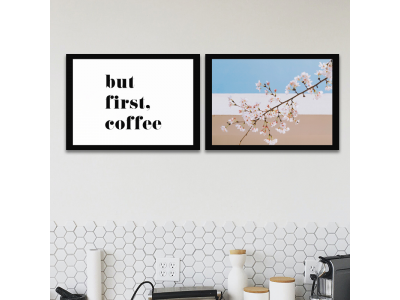 Set first coffee floral
