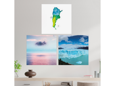 Argentina atardecer rosa y glaciar
