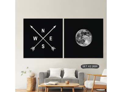 Set luna y puntos cardinales