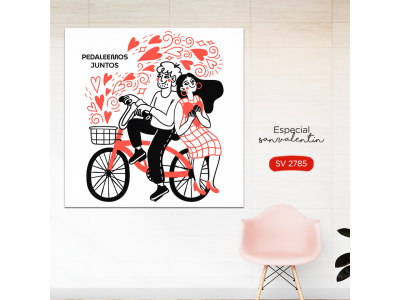 Pedaleemos juntos en dibujo