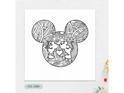 Mickey y Minnie en mandala