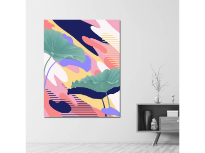 Flores abstractas simil pintura