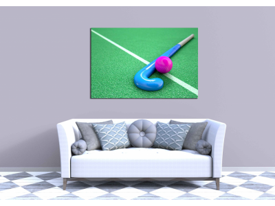 Palo de hockey y pelota