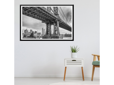 Puente de Manhattan en gris 2. Simil marco