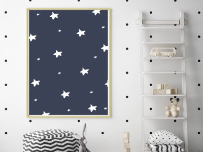 Cuadro con marco estrellas
