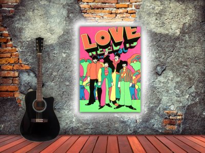 The Beatles fluo love