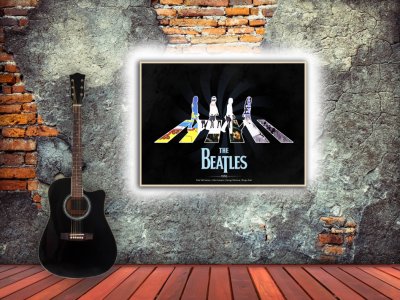 The Beatles Abbey Road iluminada