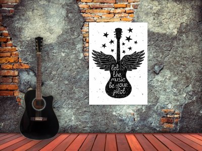 Guitarra con alas