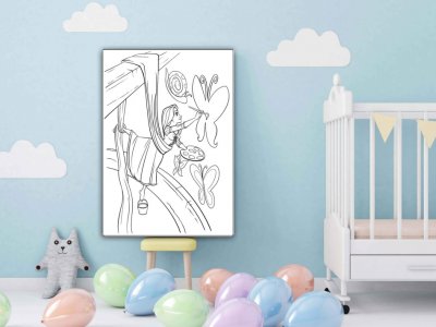 Rapunzel pintando