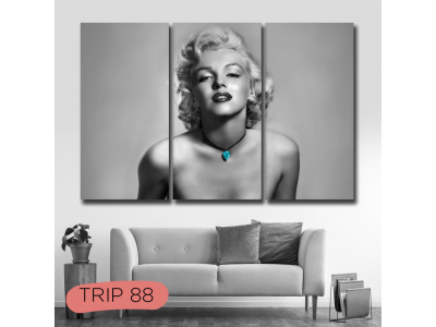 Triptico Marilyn Monroe gris