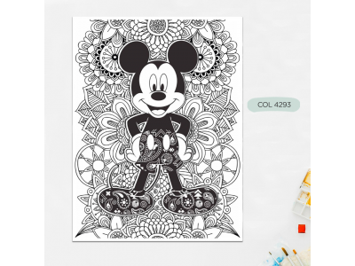 Lienzo Para Colorear Mickey Mouse