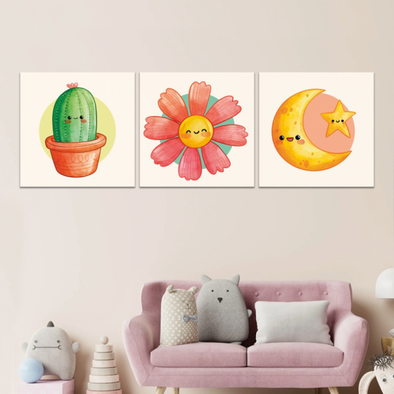 CACTUS ,FLOR Y LUNA